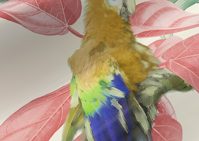 Parakeet Faux Silk, Fruit Punch - Roman Blind - Image 4